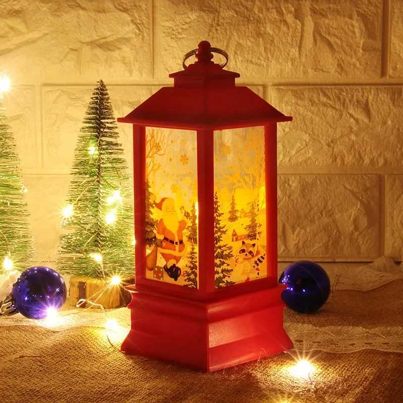 LED Night Lights Vintage Portable Oil Lamp Battery Powered Home Hanging Lanterns Child New Year Gift Christmas Party Decoration W251107