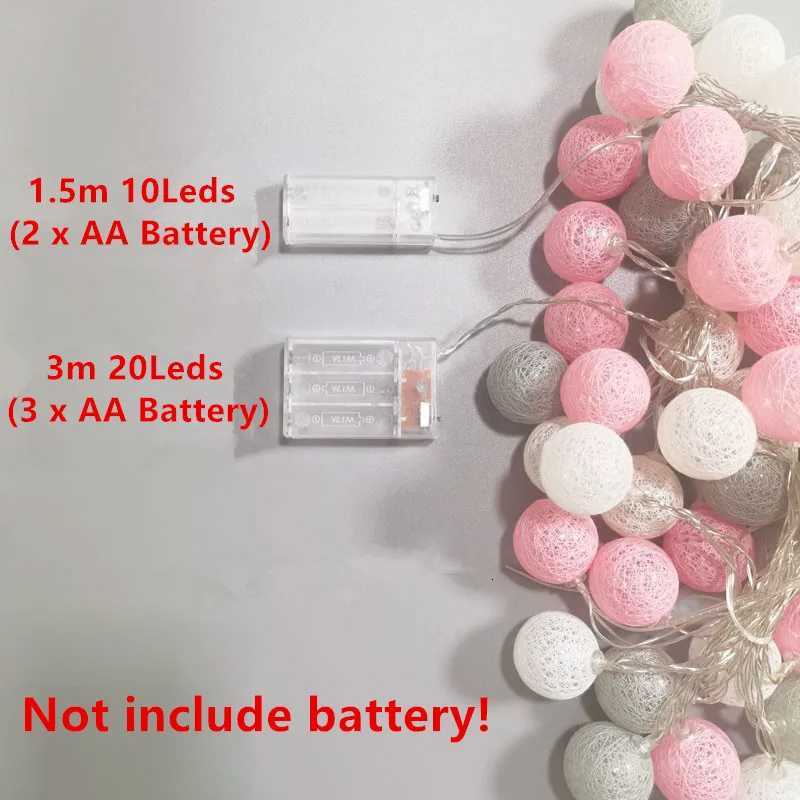 20LED 10LED Cotton Balls String Lights Garland Street Lights Christmas Decorations for Home Outdoor Wedding Garden Patio Lights W251107