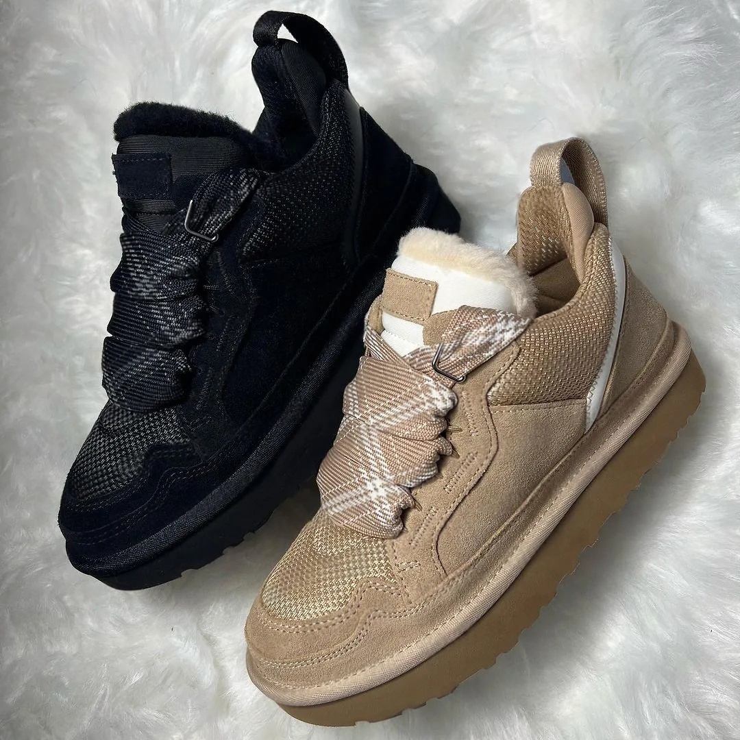 Furry designer boots woman luxury chelseaboots women Fur Designer Lowmel Trainers Casual Shoes Highmel Tasman Tazz Slippers Womens Suede Sand Wool Sheepskin 35-42