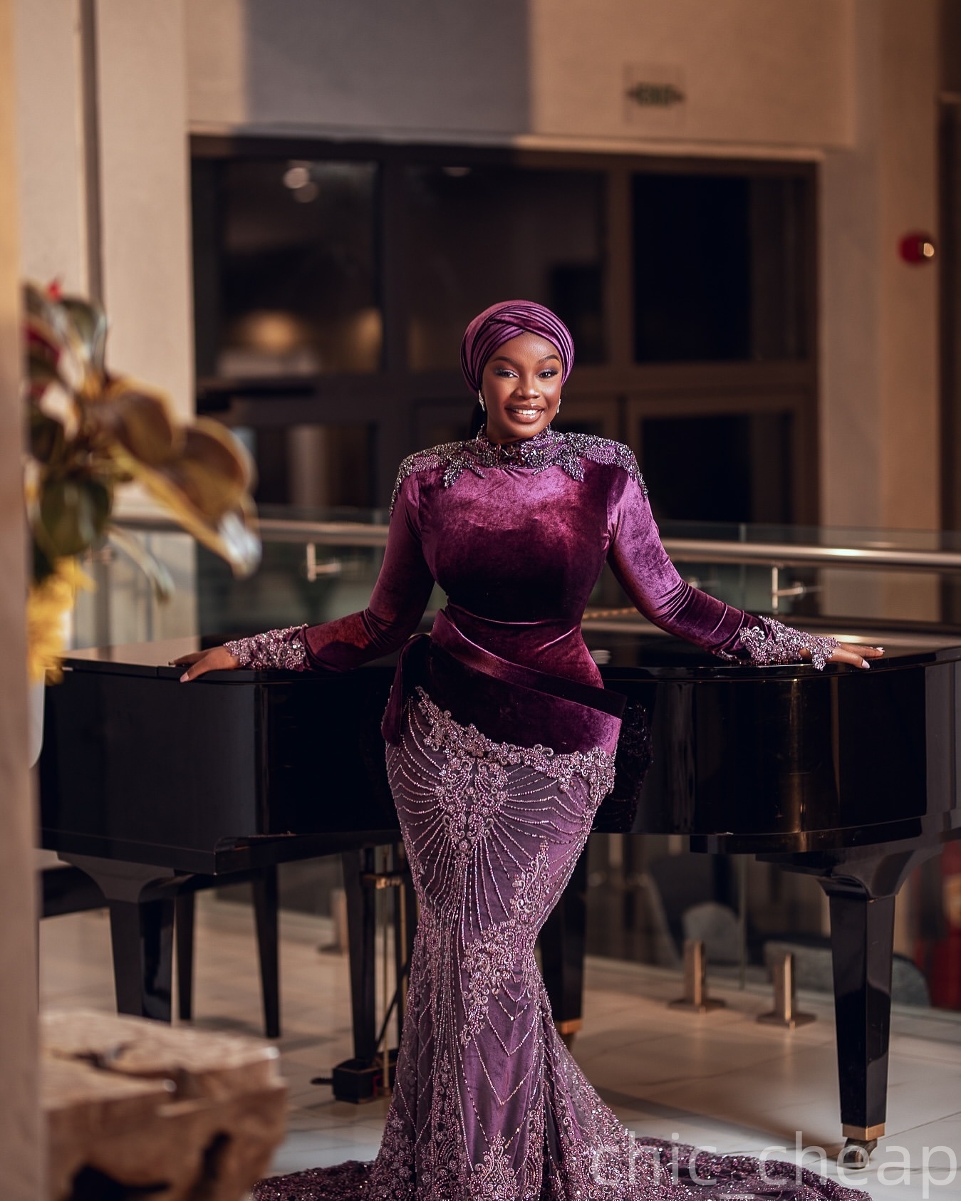 Aso Ebi Purple Mermaid Prom Dresses 2026 Crystals Lace Velvet Evening Formal Party Second Birthday Engagement Gowns Plus Size Dress For Special Occasi