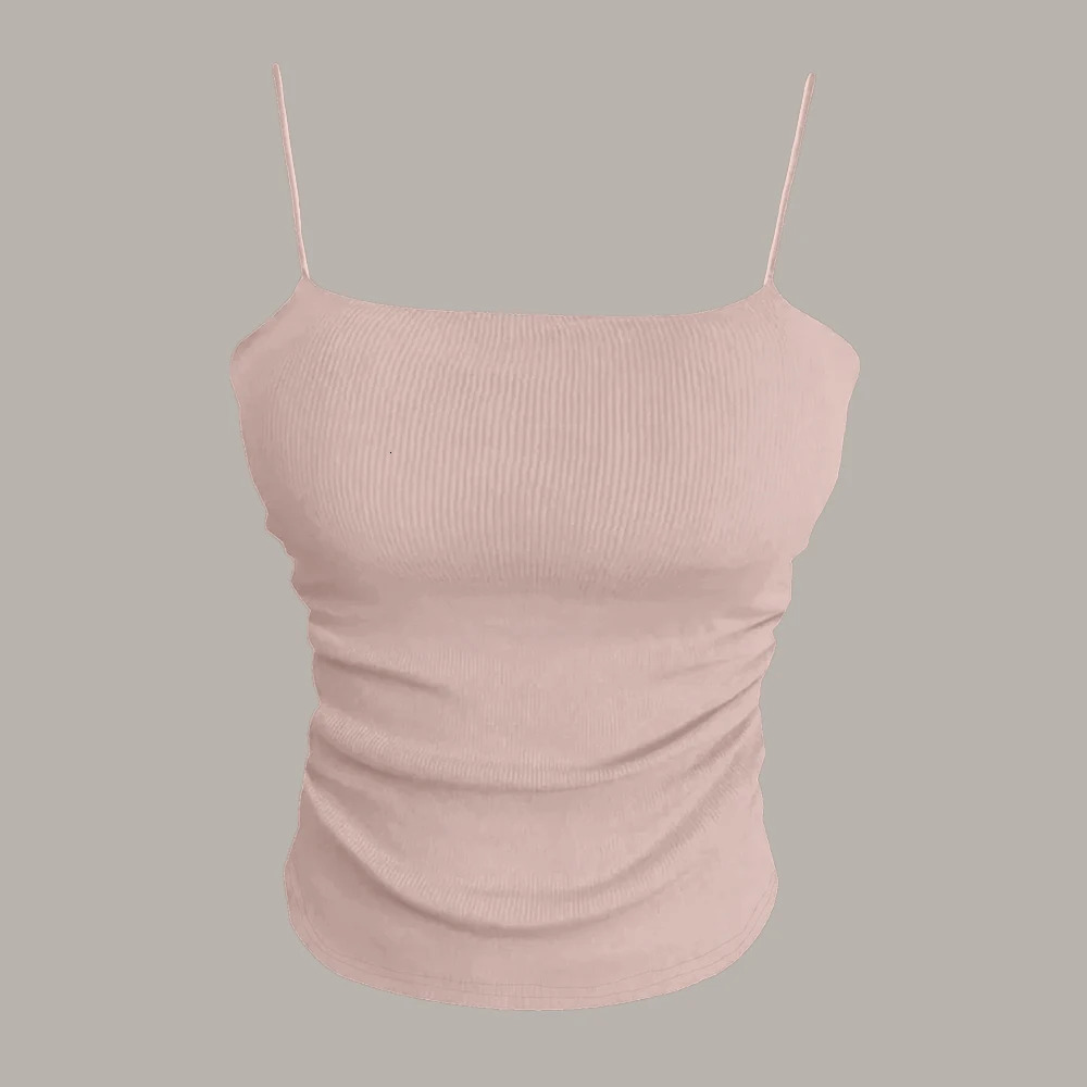 Mia Muse Womens Tank Four Seasons Suitable Ultra Thin Minimalist Solid Color Waist n Sleeveless Shoulders Daily 250407