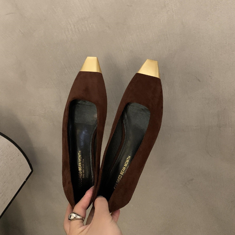 Temperament socialite single female 2025 new New spring and summer pointy flat ballet shoes