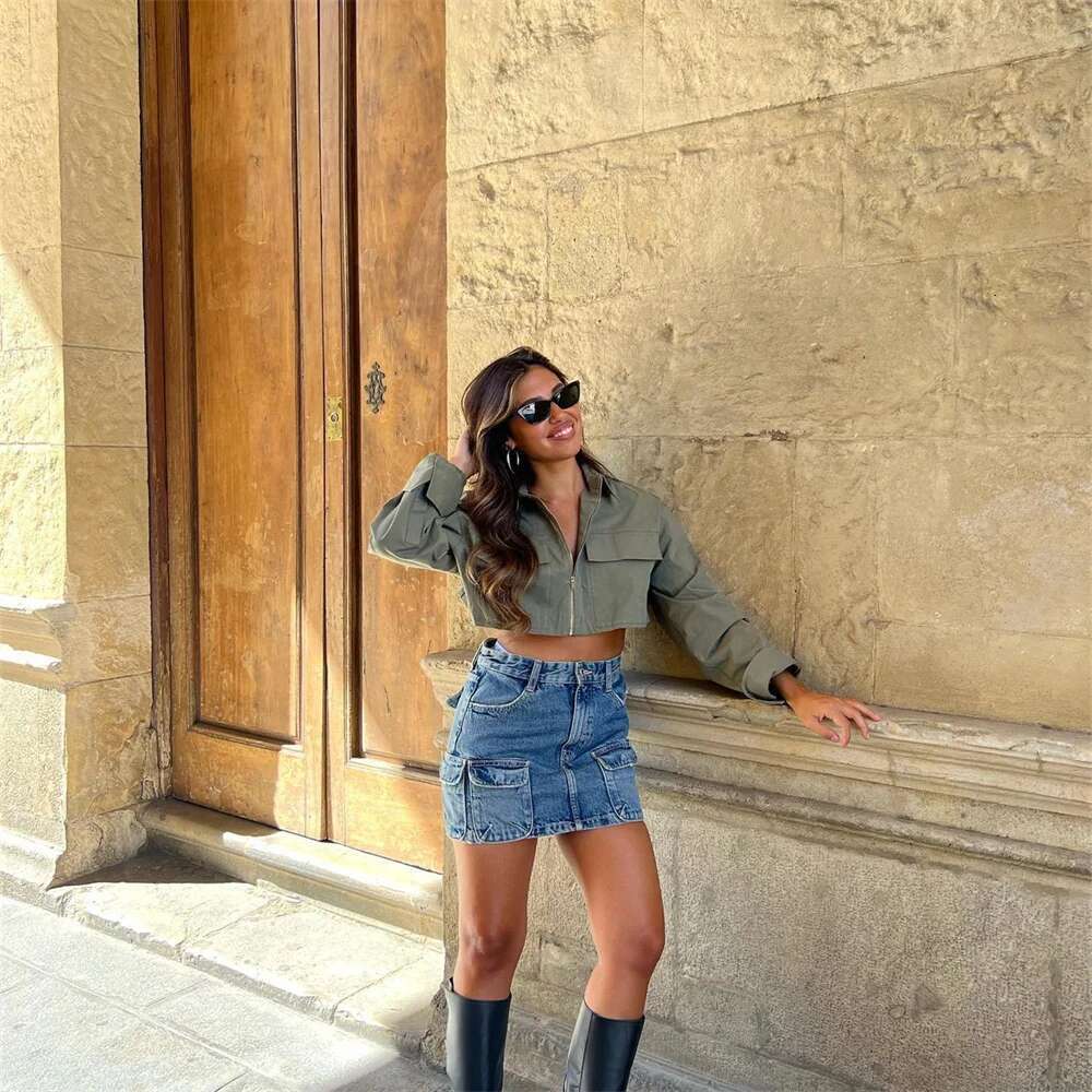 Unizera2023 High Quality Autumn And Winter New French Niche Trench Fabric Short Shirt