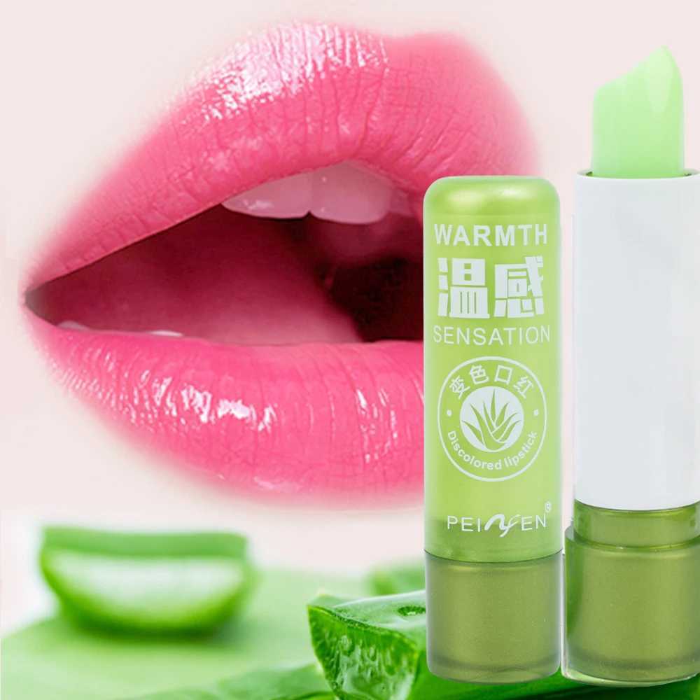 1 piece of moisturizing lipstick Long lasting natural aloe lipstick Color mood change Long lasting moisturizing lipstick makeup W250407