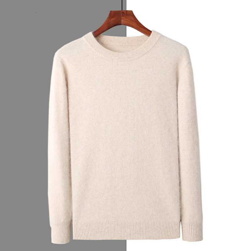 Mens Round-Neck Pullover 100 Pure Mink Cashmere Sweater for Autumn and Winter Mens Large-Sized Loose Casual High-End JumperXJ251107 - view 4