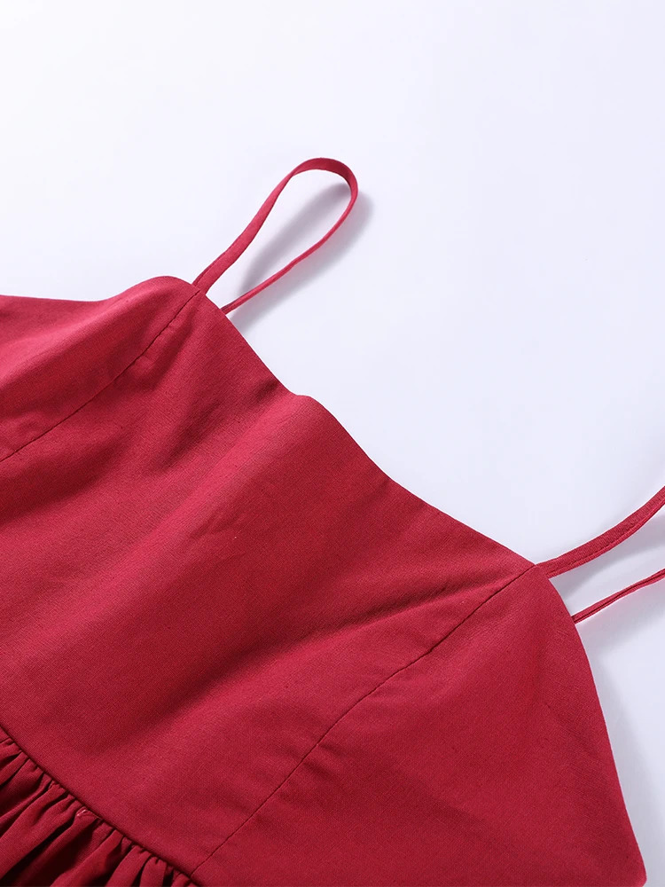 Ruffled Hem Tank Top Pants Sets Women Elegant Sleeveless Backless Loose Strap Vest Wide Leg Trousers Suits 2 Pieces Lady Holiday 250407