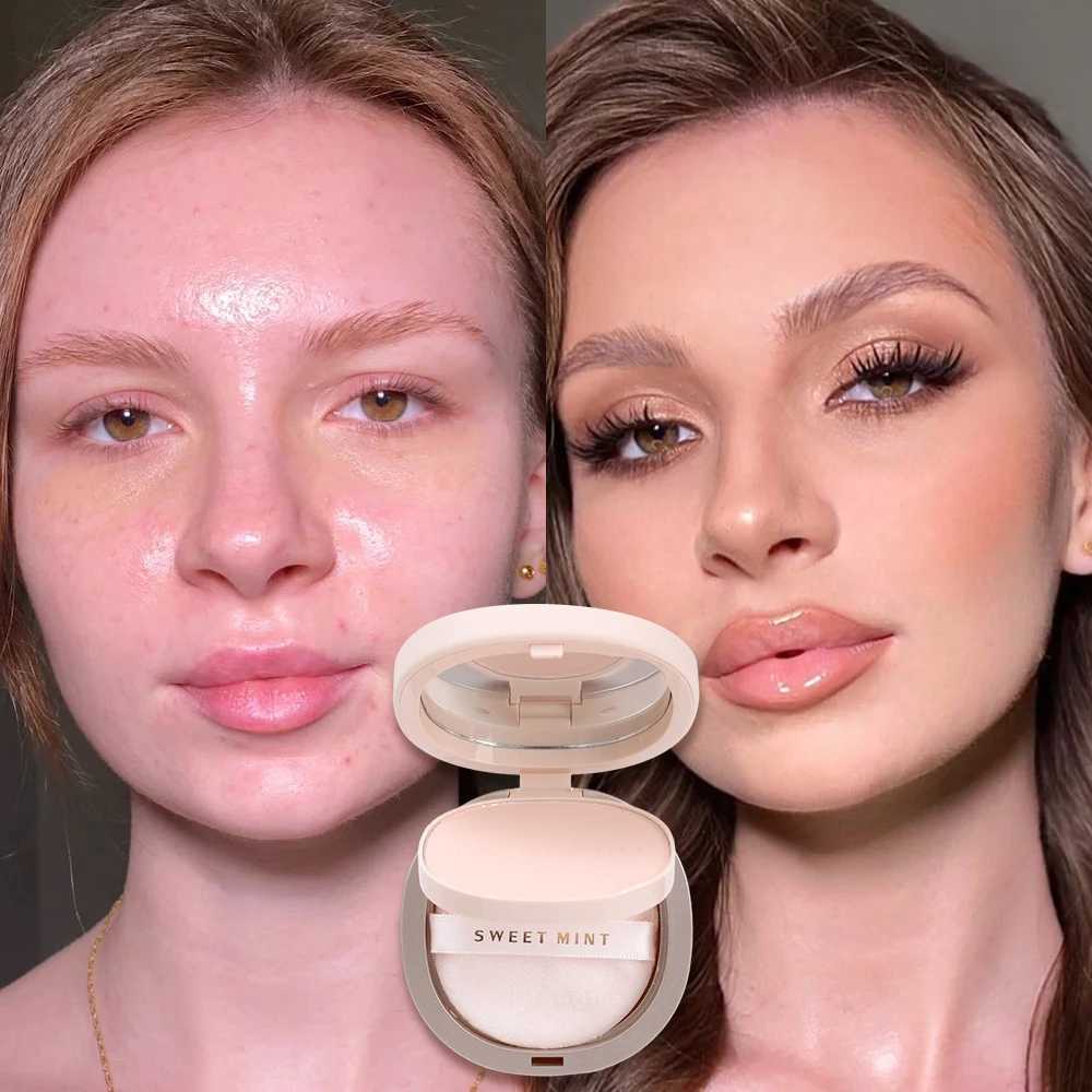 Natural Facial Pressing Powder Makeup Oil Control Durable Waterproof Compact Matte Gloss Powder High Gloss Powder CreamXJ250407