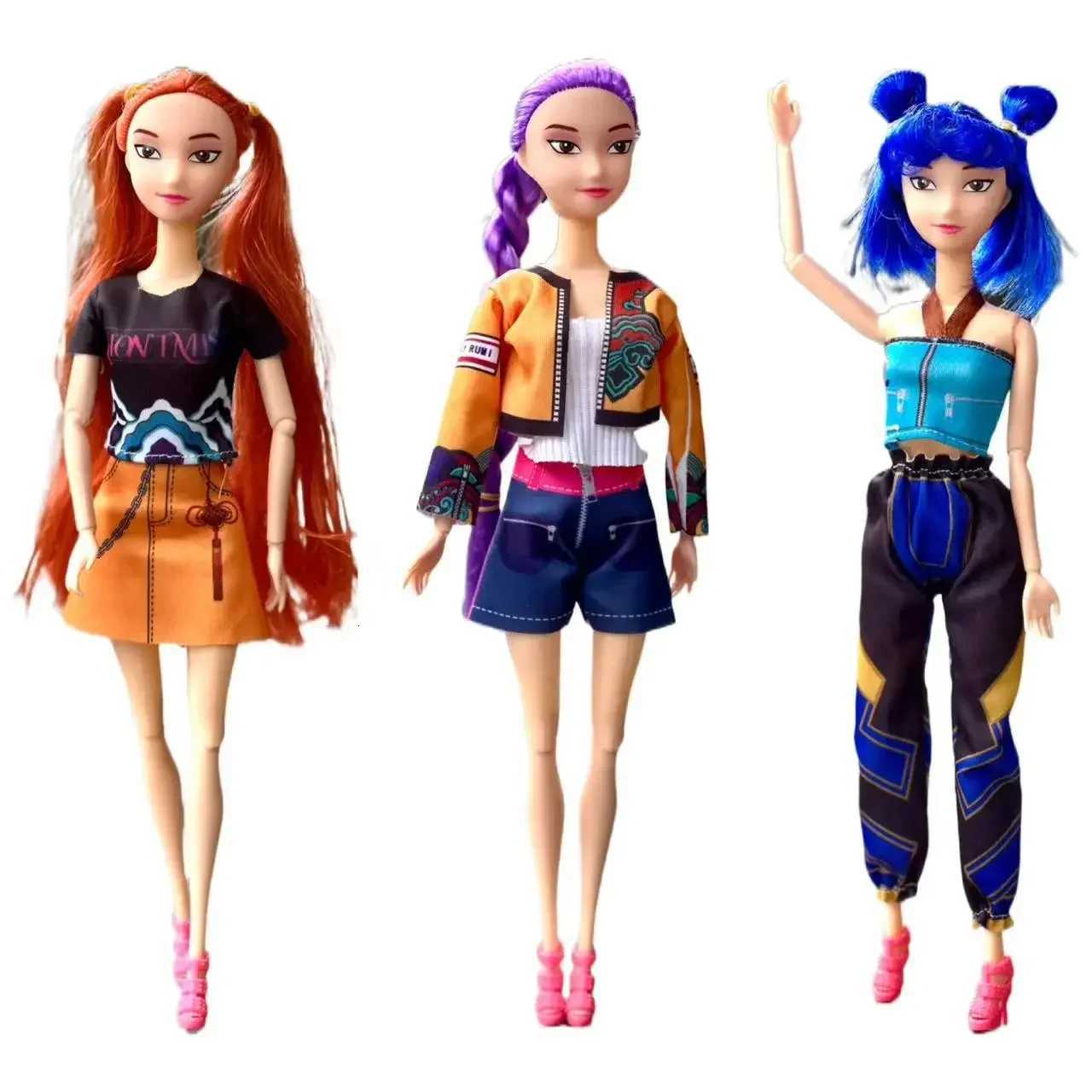 HOT anime K Pop Demon Hunters Group of Witch Hunters High Appearance Glue Doll Girl Heart Decorative Doll Holiday Gifts Z251107