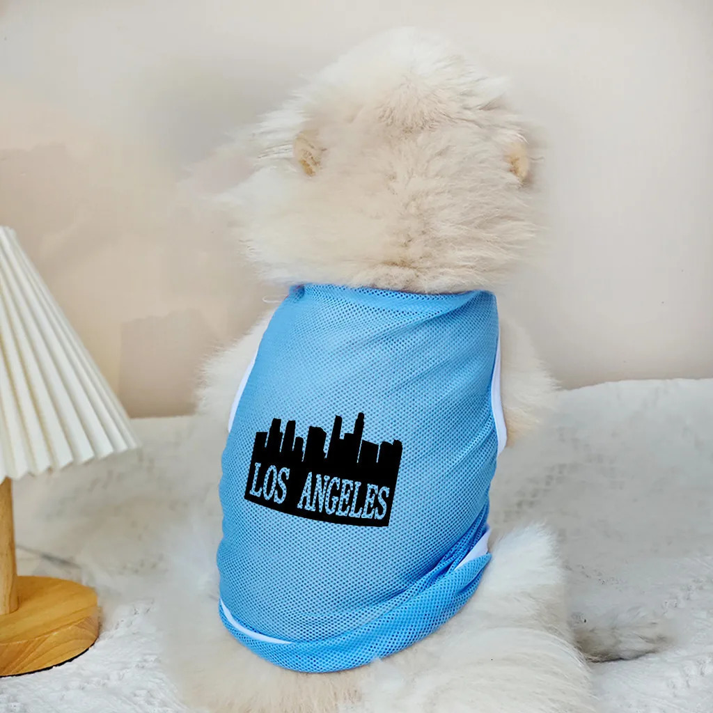S-2Xl Los Angeles Pattern Pet Print Dog Vest Comfortable Breathable Mesh Vest Dog Clothes 250407