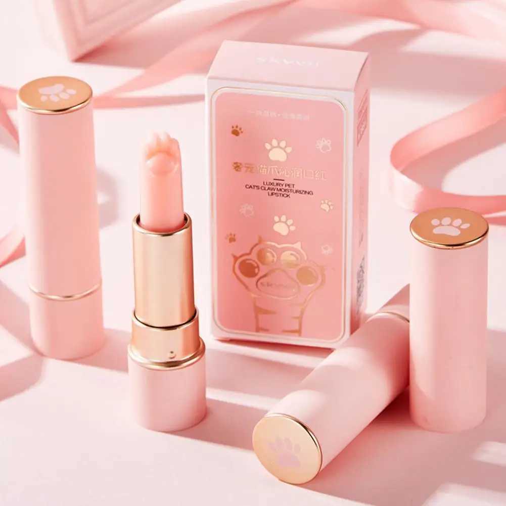 Moisturizing temperature color changing lipstick cute cat paw lipstick color changing lipstick W250407