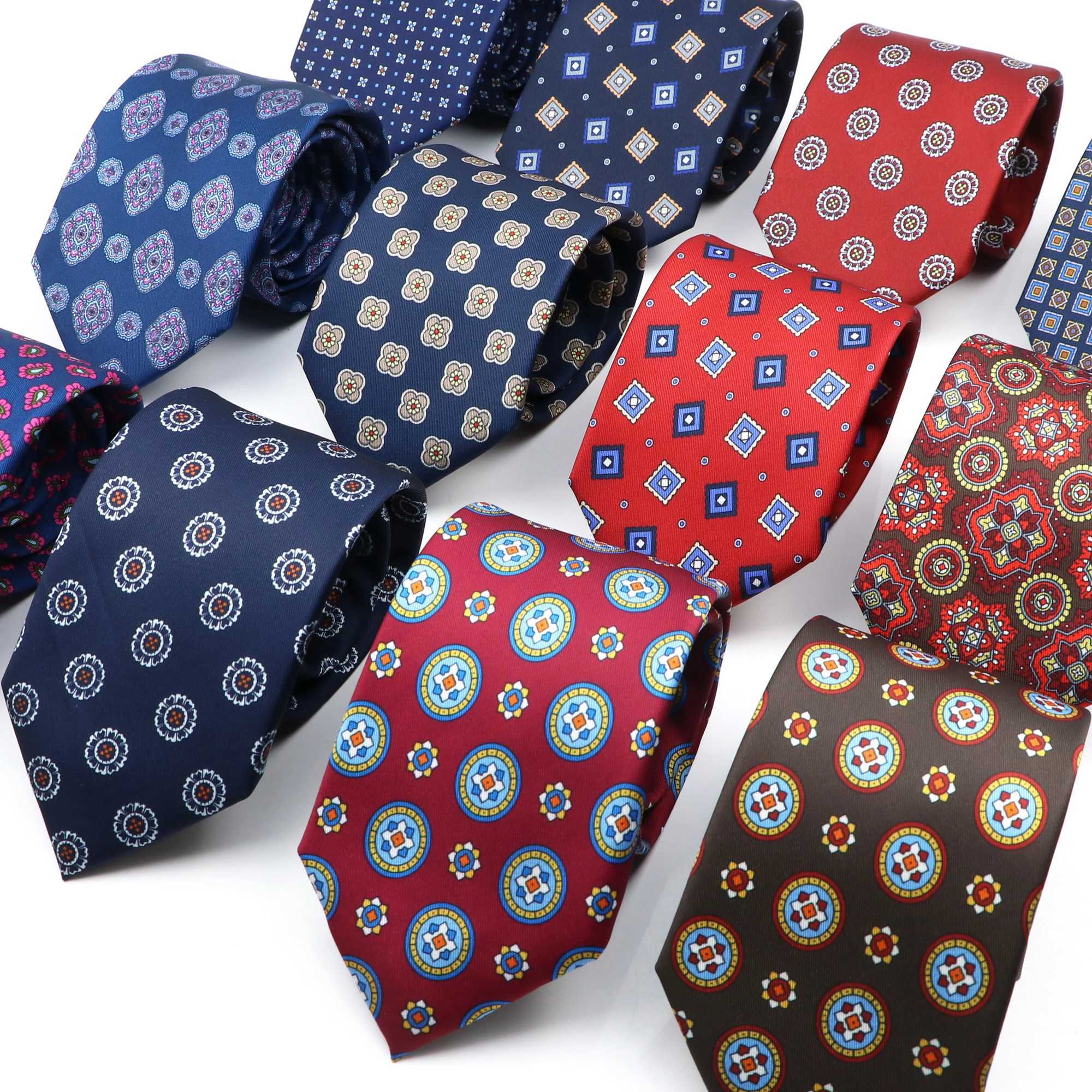 Fashion Mens 7.5cm Silk Tie Super Soft Bohen Style Dot Chic Novelty Red Blue Necktie Suit Shirt Luxury Banquet Accessories X250407