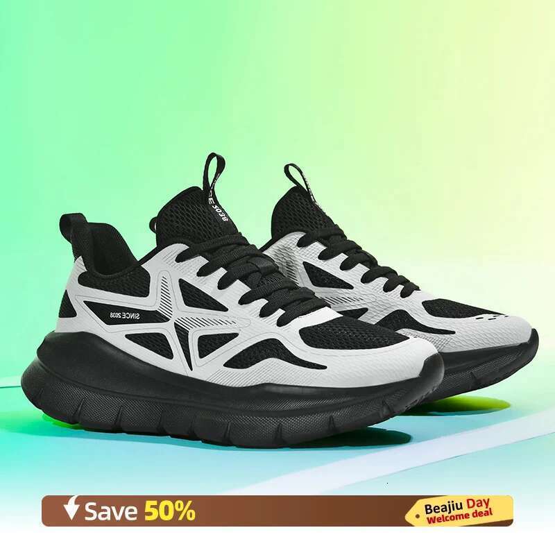 Men Sports Running Shoes Casual Marathon Breathable Lightweight Women's Comfortable Athletic Nonskid Walking Sneakers