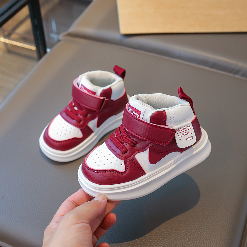 Kids Basketball Shoes for Children High Top Trainers Boys and Girls Sport Running Sneakers Umshop Enfant Toddler Baby Outdoor Shoes Sizes 21 - 30 U012