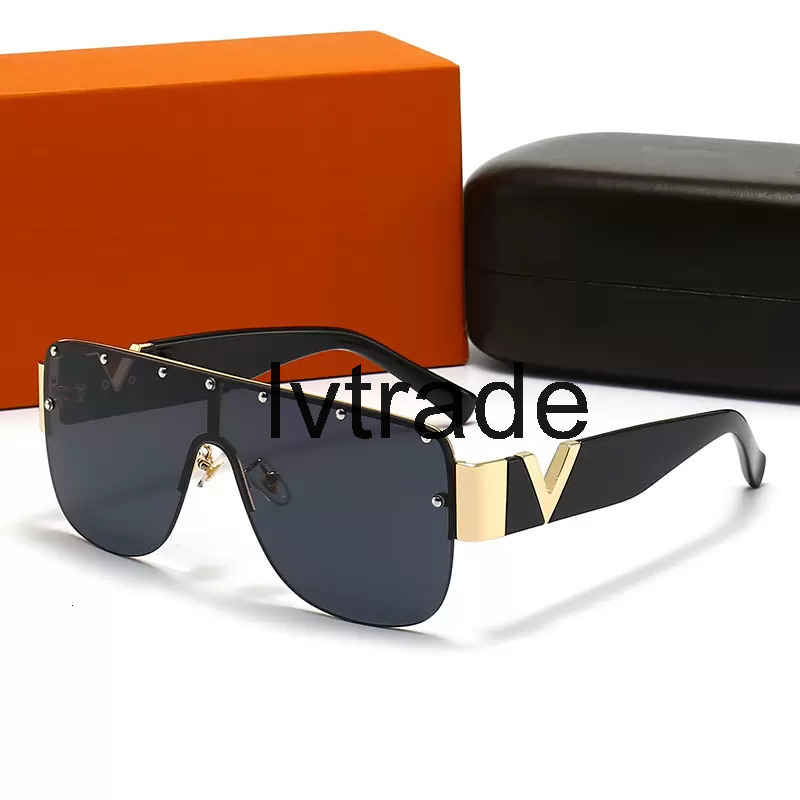 louise''vuttonliness viutonlies vittonlies lvity lvtity With Box Designer Sunglasses for Men Women Sun Glasses Siamese Square Fashion Retro Trend Gold Frame Gl 1A45