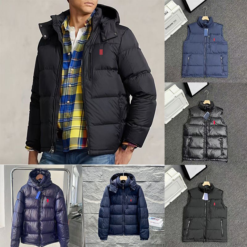 Designer Polos Puffer Jacket Mens Jacket Embroidery Letters Down Coats Thickening autumn awinter keep warm Outdoor Hooded Waterproof Jacke 8apl