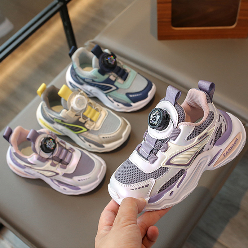 Youth Kids Basketball Shoes for Toddler Running Walking Light Weight Boy Girl Sport Sneakers With Swivel Buckle Design Trainers Big Size 26 - 37 K0132