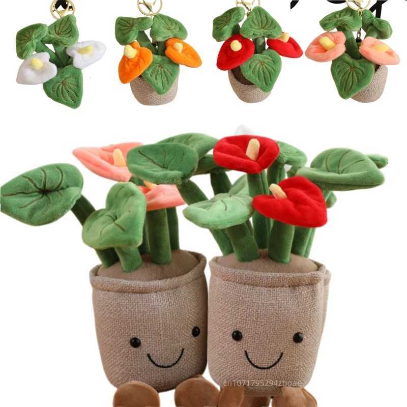 10/35cm Cartoon Hot Sale Flower Anfria Potted Plush Doll Hanging Color Simulation Plant Plush Toy Home Decoration Gift For Child C251107