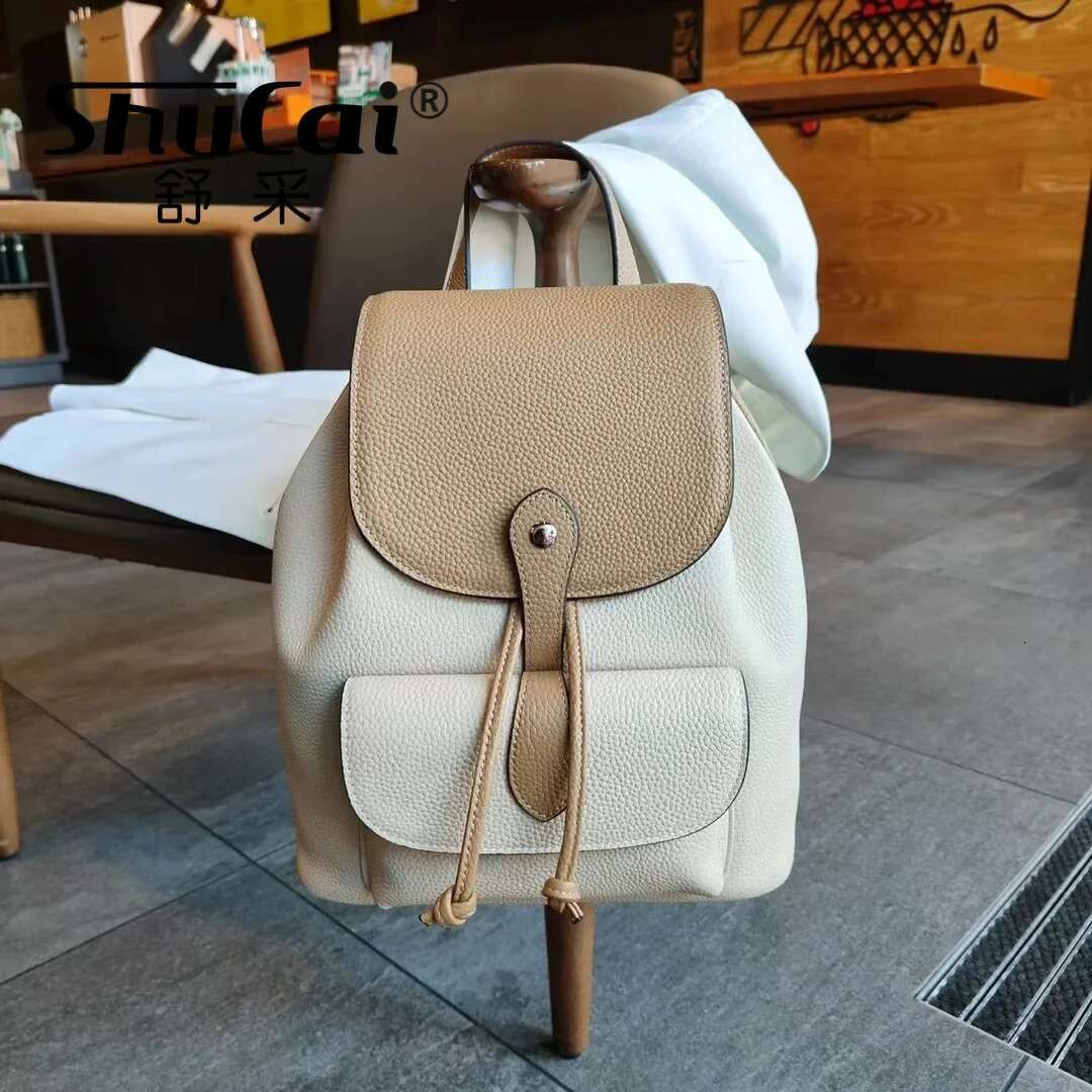 Head Layer Cowhide Designer Women Large-Capacity Girls Casual Travel Backpack Student Schoolbag