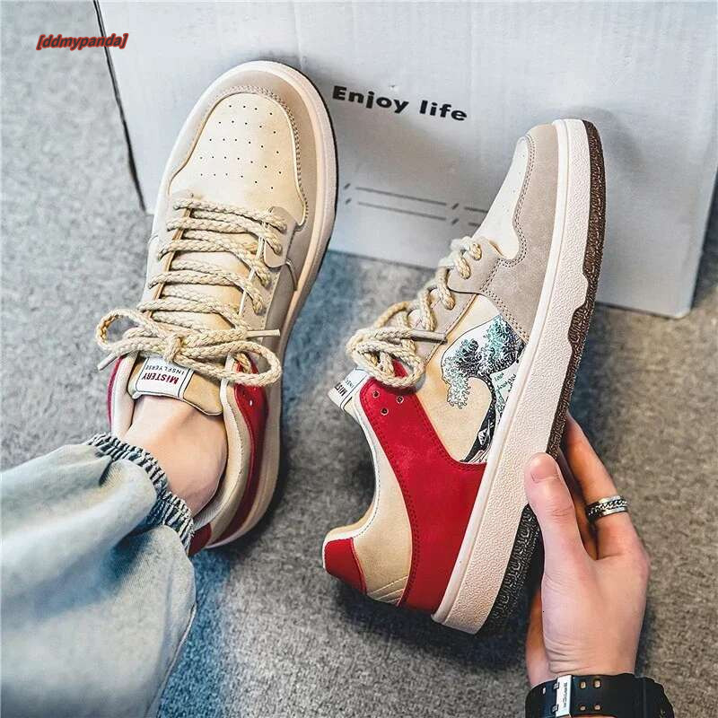 Men's Flat Fashion Lace-up Sneakers Men Outdoor Leisure Skateboard Low-top Breathable Tennis Shoes Tenis Mascuo ddmypanda