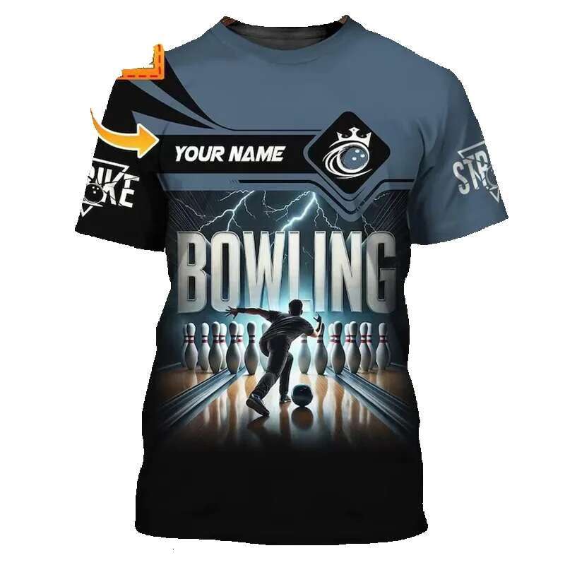 Customized name Bowg funny men's cool DIY personalized printing design short sleeved skeleton summer fashion T-shirt top