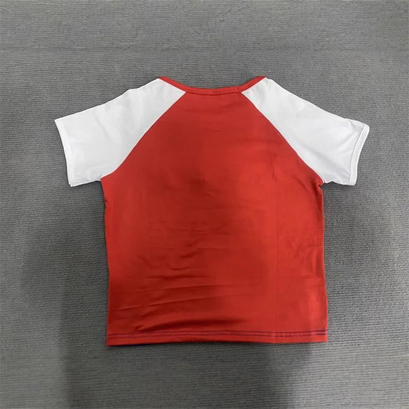 Summer Franc Letter ed Shorts Y2K Blue Weight Loss Womens Tshirt Fashion Trend Street Top Clothing 250407