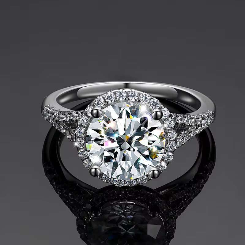 Fine Jewelry Eernity 3ct 9mm Moissanite Ring 925 Sterling Silver Iced Out Engagement Ring for Men Women