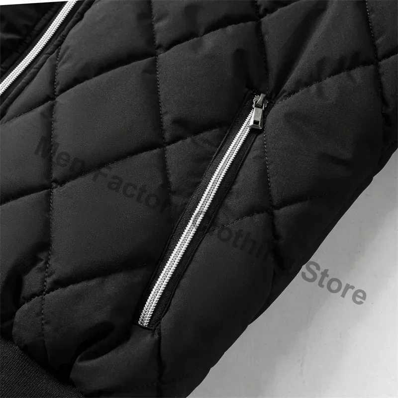 Men Thick Warm Winter Jackets Solid Color Coats Casual Stand Mens Clothing Top Parkas Man Puffer Jacket Cotton Padded OutwearT251107
