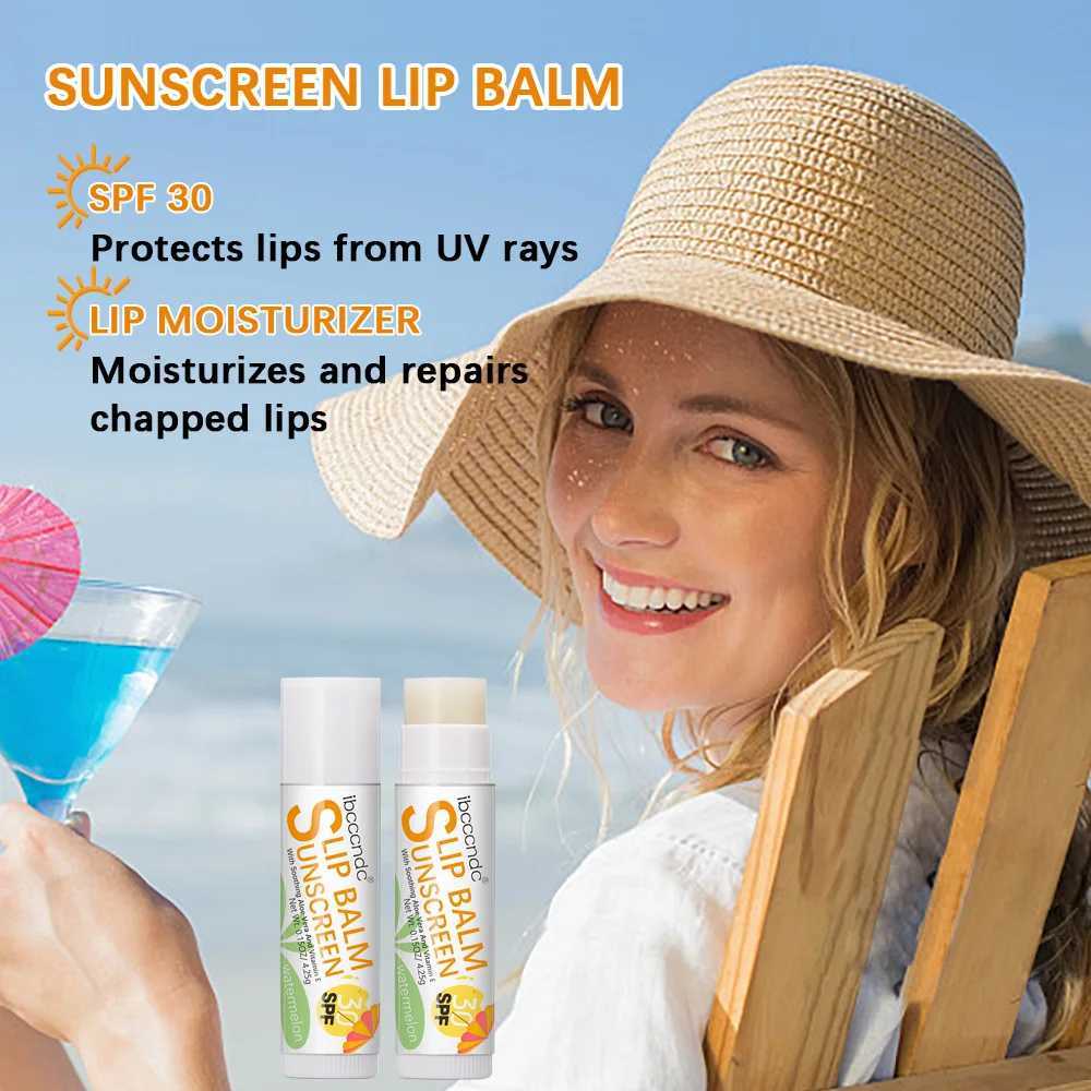 1 sunscreen lipstick SPF 30 UVA protective lipstick moisturizing cream watermelon coconut banana flavor colorless lipstick sunscreen W250407