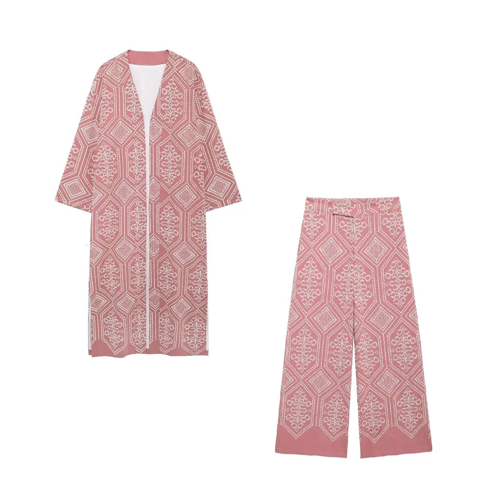 Autumn Womens Fashion and Versatile Kimono Style Coat Medium length Windproof Set 250407