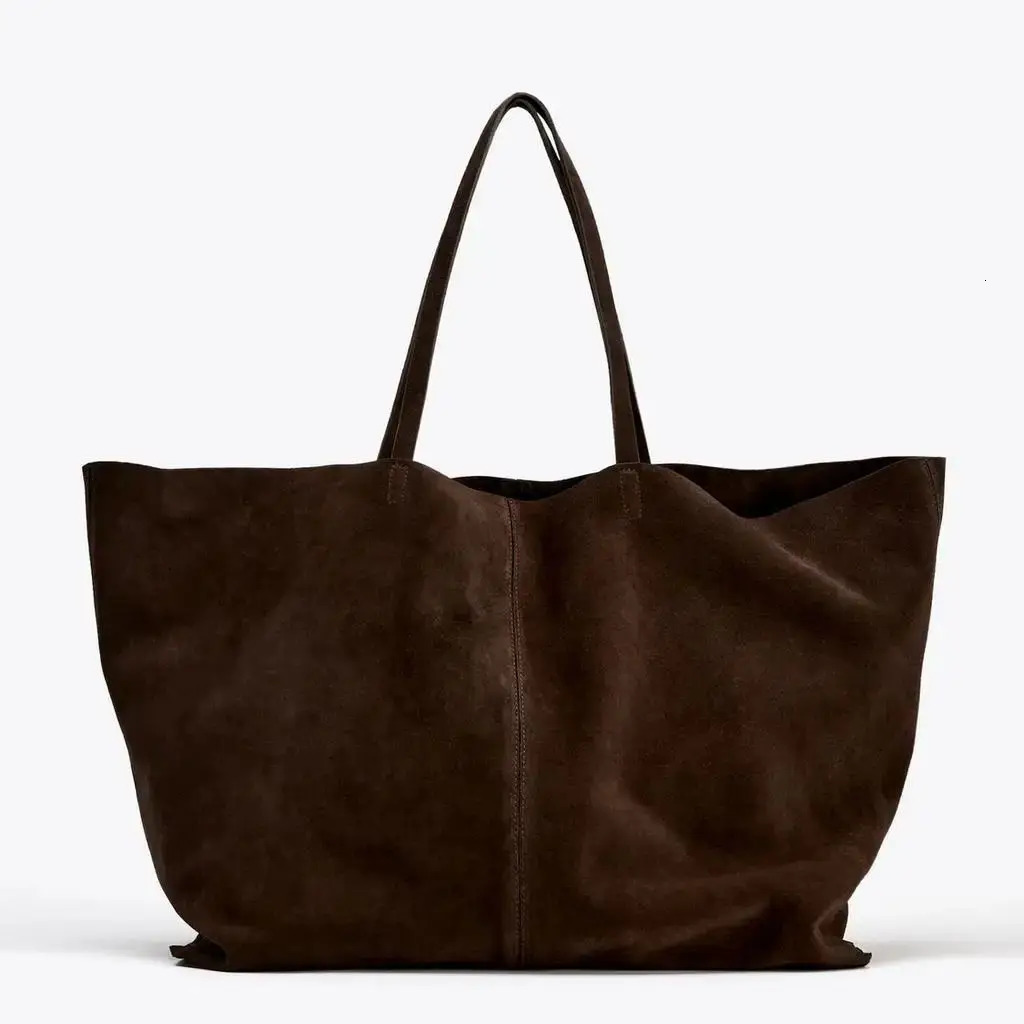 WOMENS LARGE SUEDE BAG Tote Bag for Everyday Style Large capacity Fashion Shoulder Handbag Ladies 251107