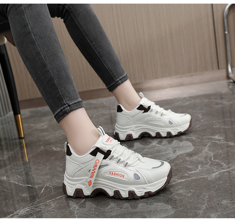 2025 Casual shoes women Dad Shoes fashion comfortable thick soled shoes breathable trendy sports shoes daily outdoor