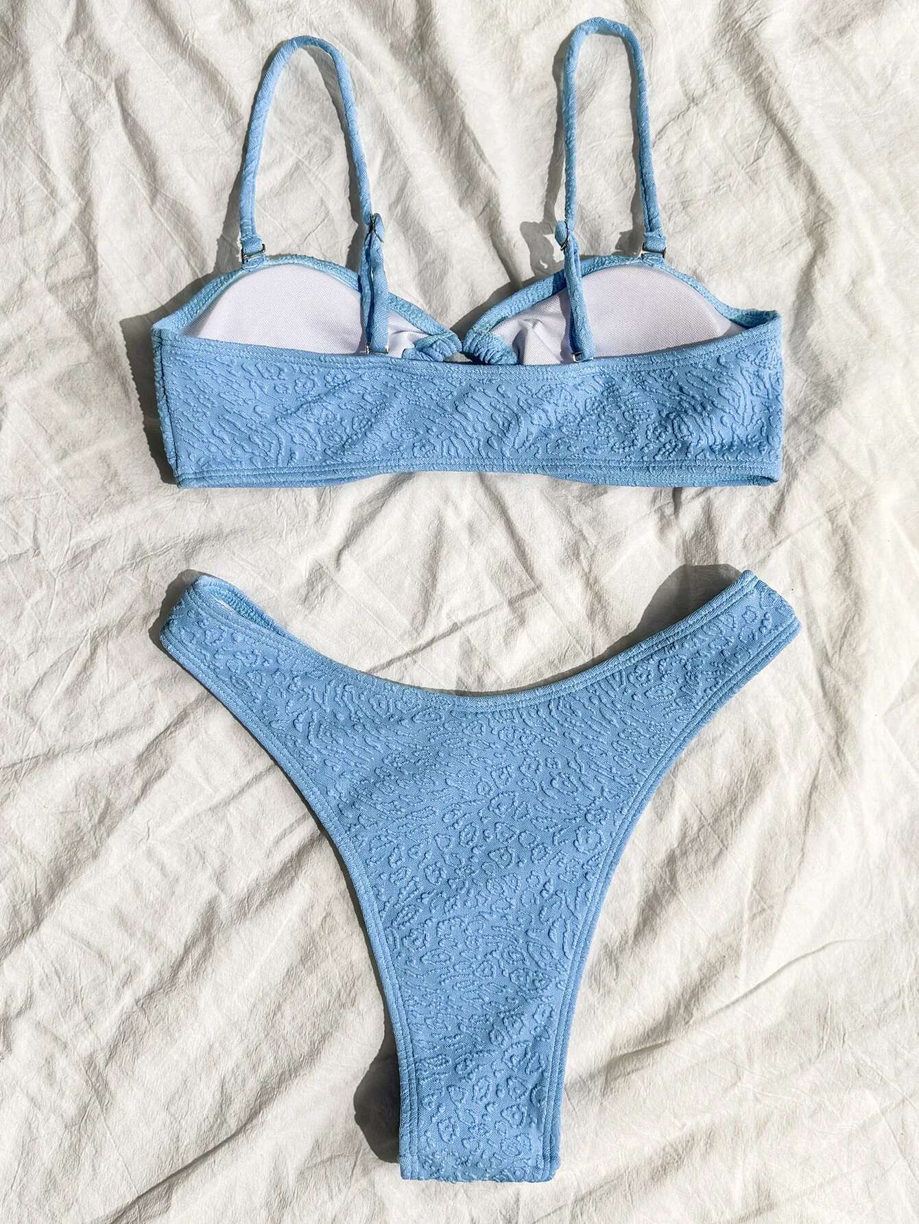 Dongdumaoyi Sexy Micro Bikini Mujer Women Halter Ring Linked Cut Out Push Up Swimsuit Summer Beach Bathing Suit Holiday Thong Swimwear