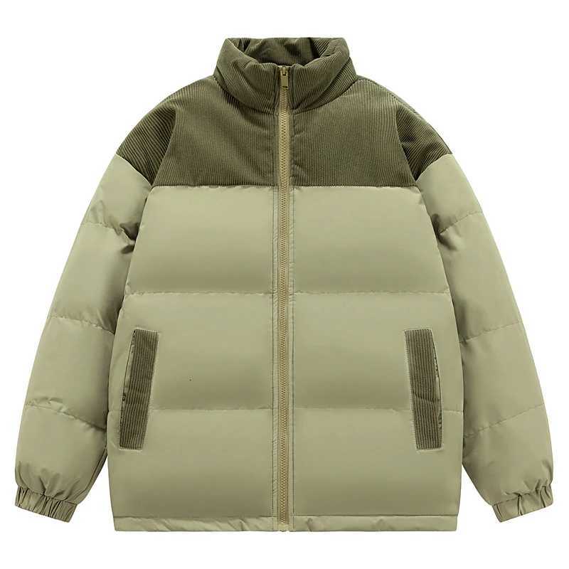 Autumn Winter Turtleneck Mens Clothing Zipper Pockets Long Sleeve Cardigan Coats Fashion Contrast Color Jackets Trendy TopsT251107