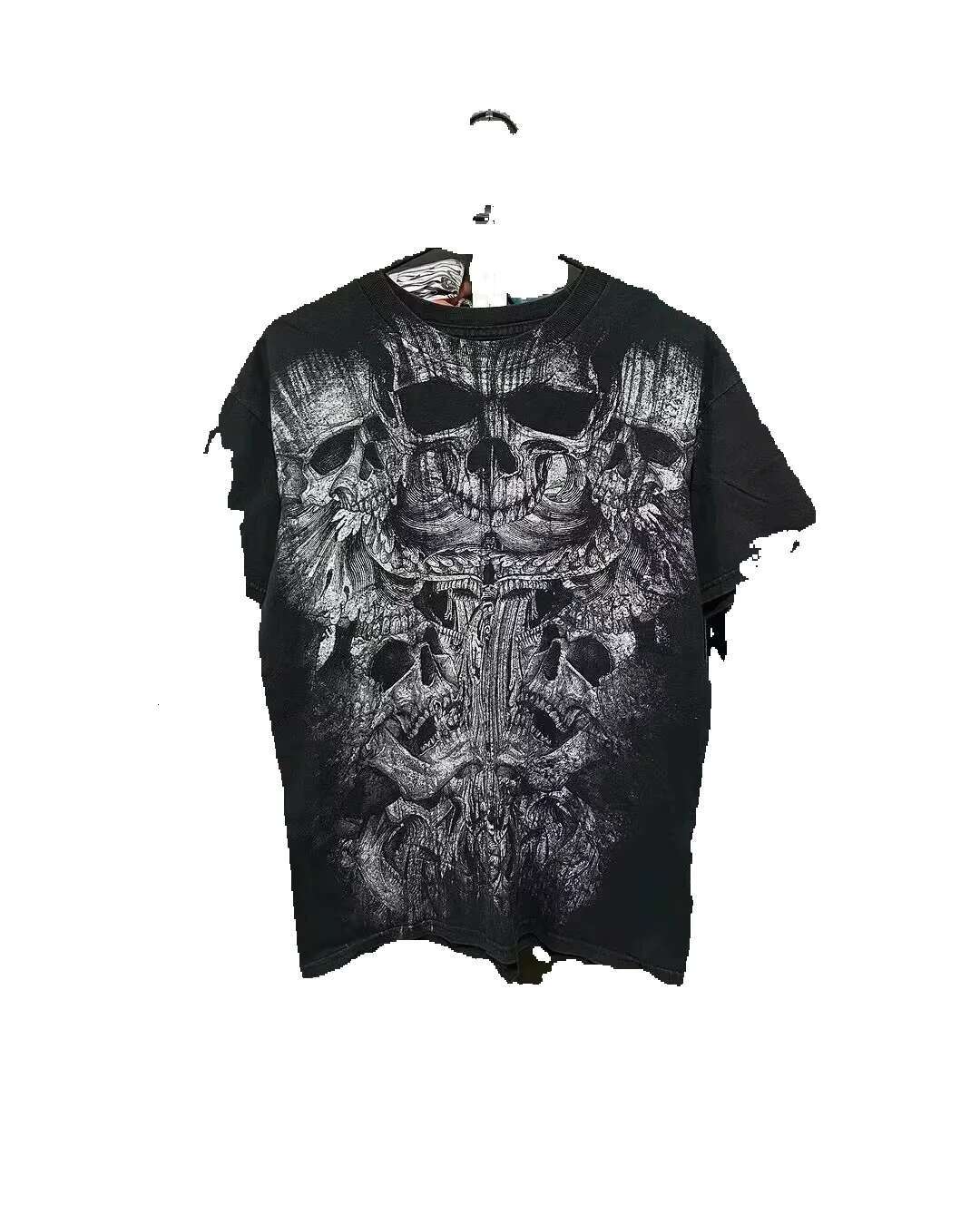 Y2k Pain Hip Hop Skull Graphic New Haruku Oversized Short Sleeve Gothic Clothing Street Wear Men T-Shirt
