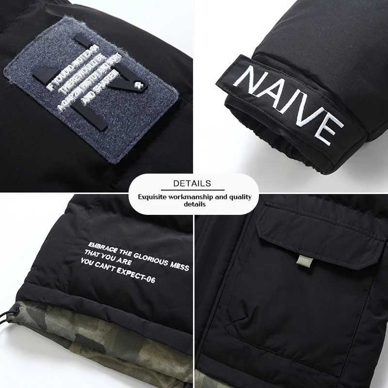 Winter Mens Cotton Padded Jacket Mens Coat Short Warm Coat Korean Fashion Parka Outdoor Sport Jacket for Men Large SizesT251107