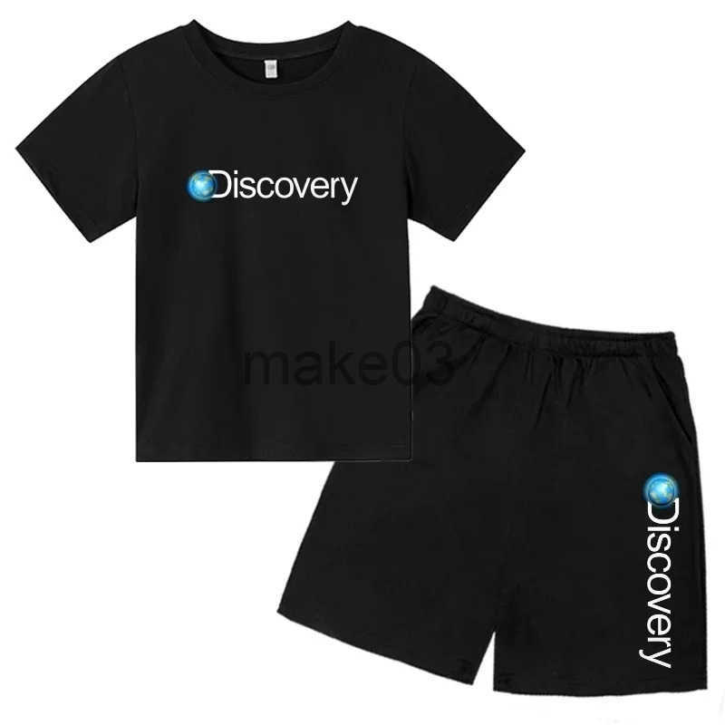 Childrens Sprsummer 2-piece set street clothing for boys girls aged 4-13 childrens t-shirts and shorts J250403