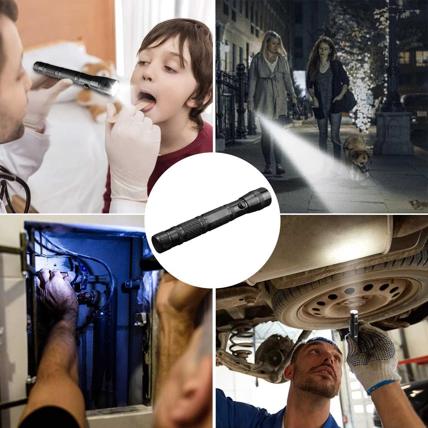 Mini Flashlight Portable Home Pocket Hiking Travel Work Light Emergency Lighting Lamp AA Battery Outdoor Waterproof LanternW251106