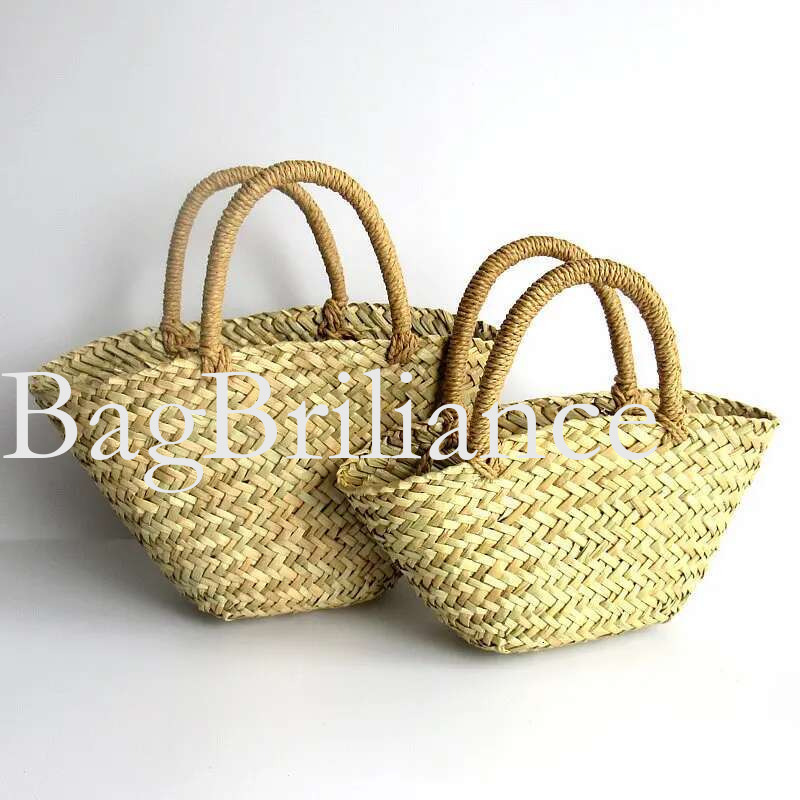2025 New triangular grass Oblique weave handbag straw children's basket pastoral style small photo decoration bag