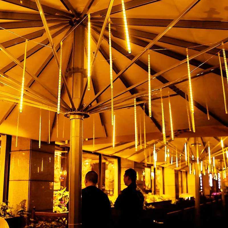 30/50cm LED Meteor Shower Fairy String Garland Lights Christmas Decorations Outdoor Wedding Street Garden Decor 32/24/12 Tubes W251107