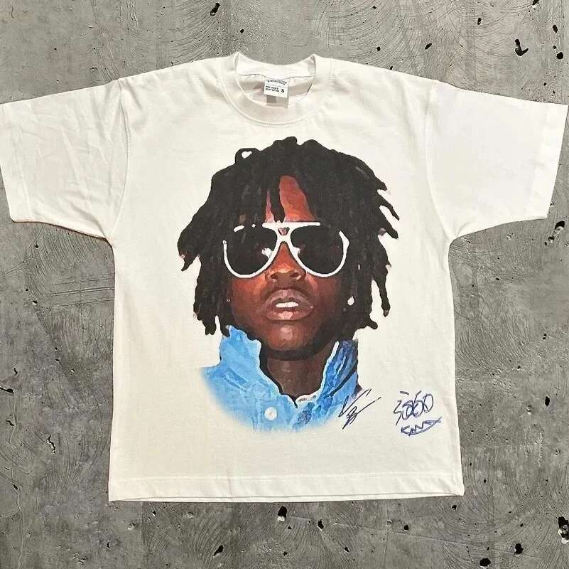 Europe And The United States Summer Women T-Shirt Y2k Portrait Print Haruku Hip Hop Personality Fashion Couple Casual Shirt