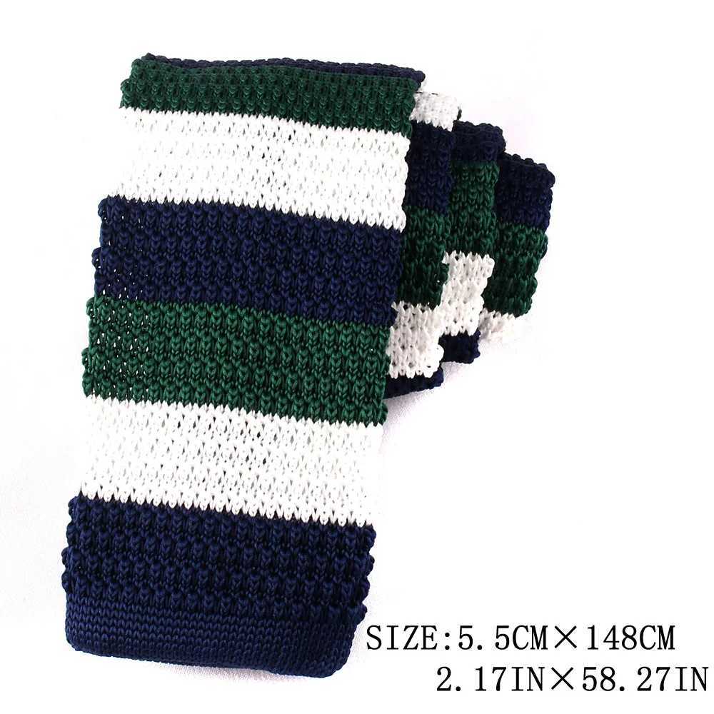 Mens Knitted Tie Striped Pattern Knitted Neckties Casual Skinny Fit Ties Wholes Available X250407