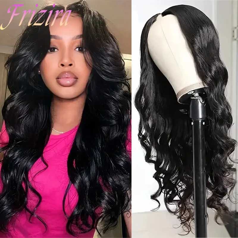 Body Wave V Part Wigs Human Hair 250 Density For Women Full Head Clip In Half Wig No Leave Out Body Wave Wig For Black Women W251107