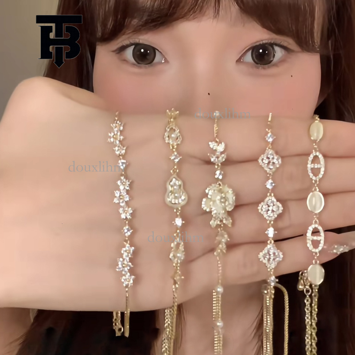 TB BHULAMTE Designer Super Sparkling Zircon Star Flower Bracelet Fashion Luxurious Versatile Exquisite Light Luxury High End Women's Handmade Jew