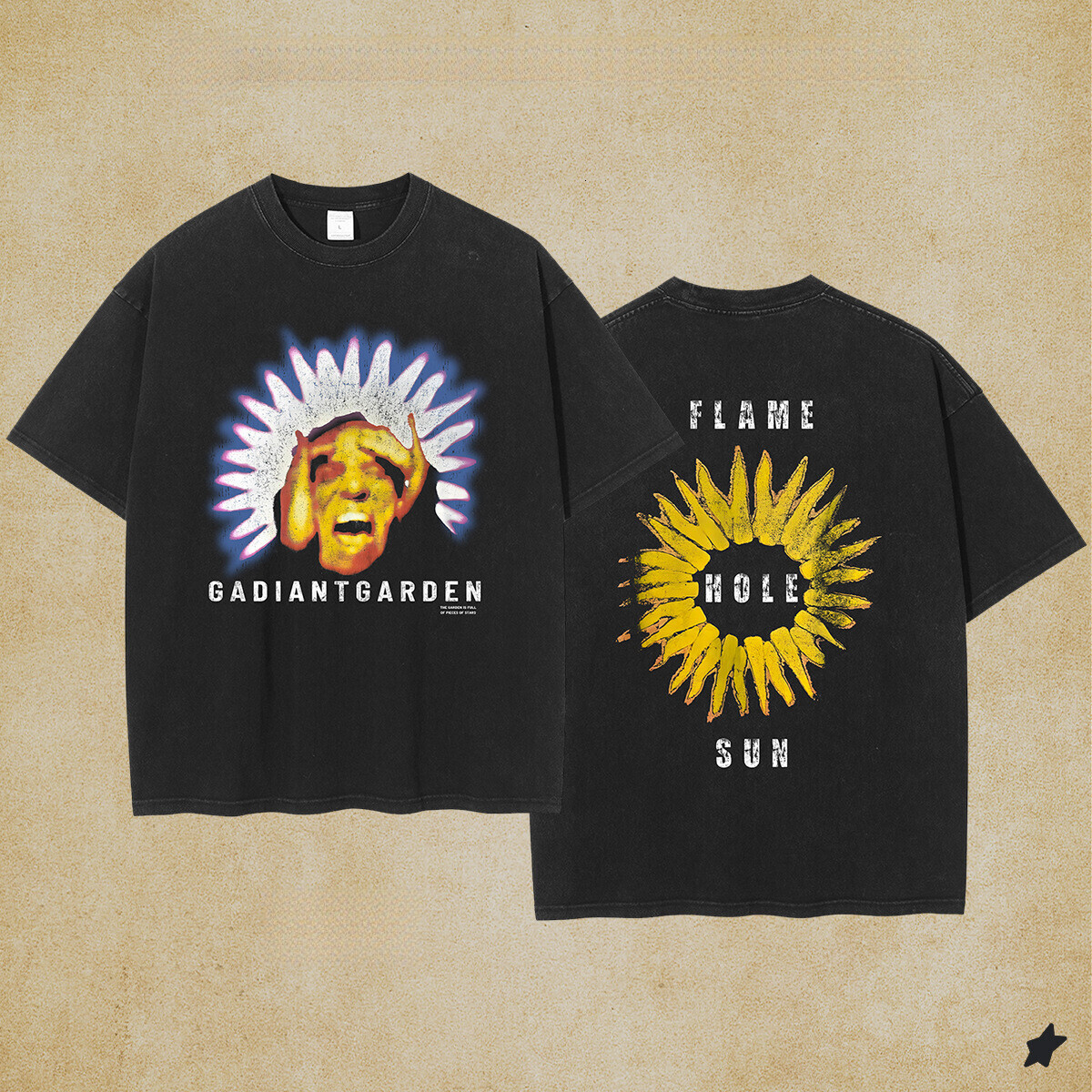 2025 Spring/Summer New Product: Washed and Used High Street Trendy Brand Men's White Ink Digital Direct Spray Printed Short Sleeve T-shirt for Me