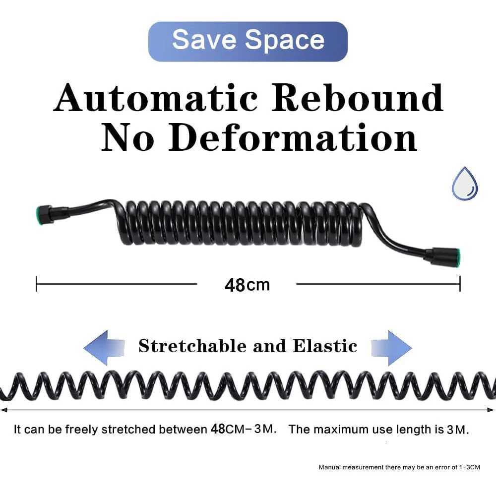 New 15M/2M//5M Spring ible Retractable Hose For Shower Toilet Bidet Water Pipe Plumbing Spiral ible Shower Hose Y251107