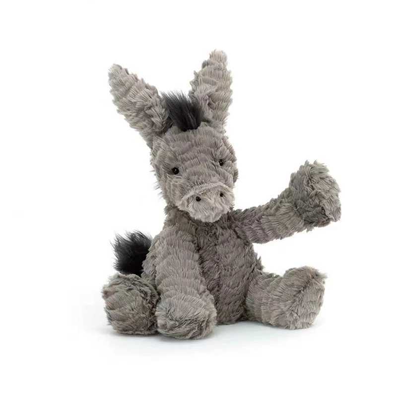 23/40/60CM Cute Burro Peluche Toys Lovely Grey Donkey Plush Dolls Stuffed Soft Animal for Baby Infant Birthday Room Decor Gifts C251107