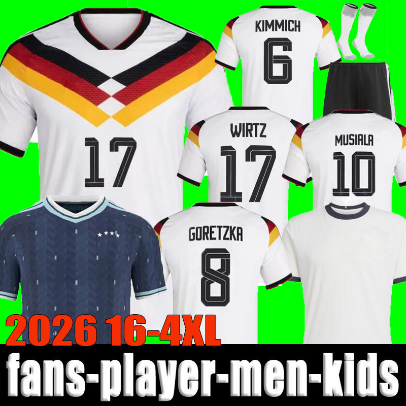 3XL 4XL 2026 2027 Germanys home soccer jerseys 26 27 football jersey FULLKRUG HUMMELS KROOS GNABRY WERNER DRAXLER REUS MULLER GOTZE Fans Player shirts Men Kids Kit Set
