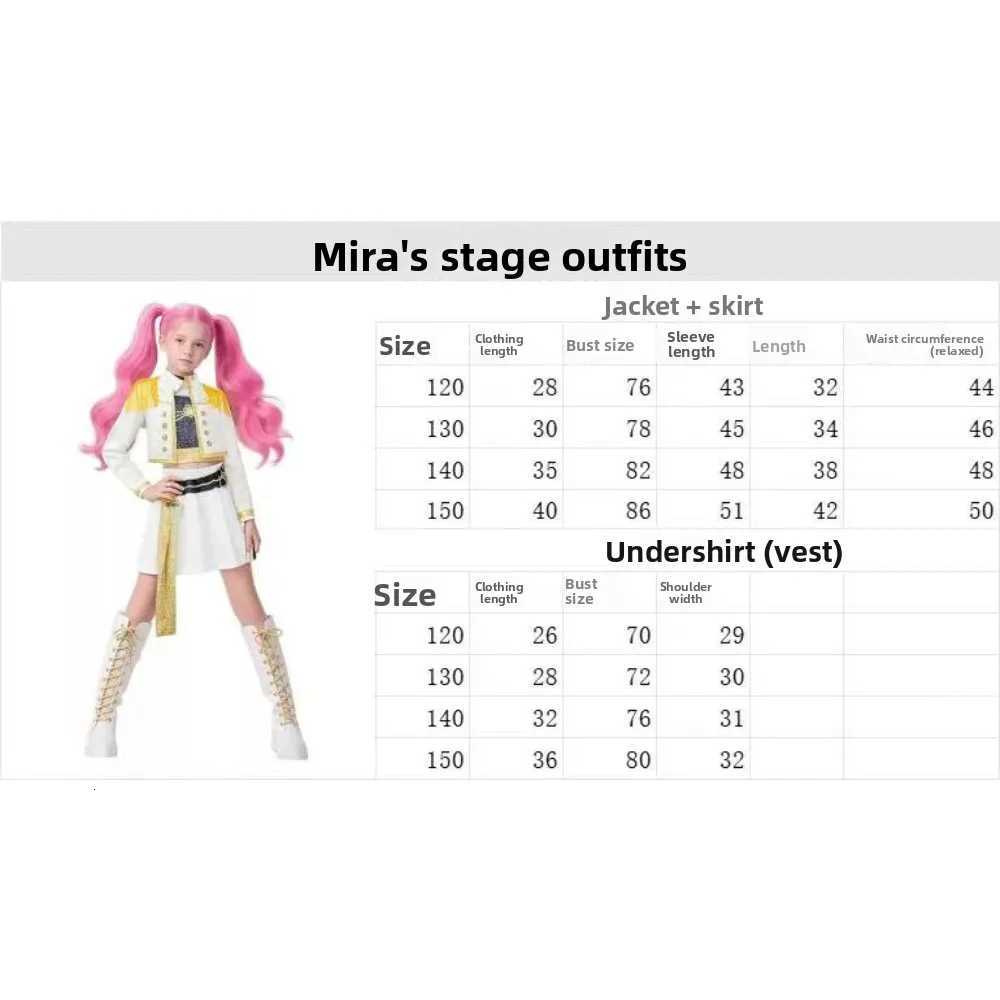 Girls Kids K-Pop Demon Hunters Rumi Mira Cosplay Costume Set Fancy Dress Idol Movie Cosplay Children Halloween Carniva Suit W251107