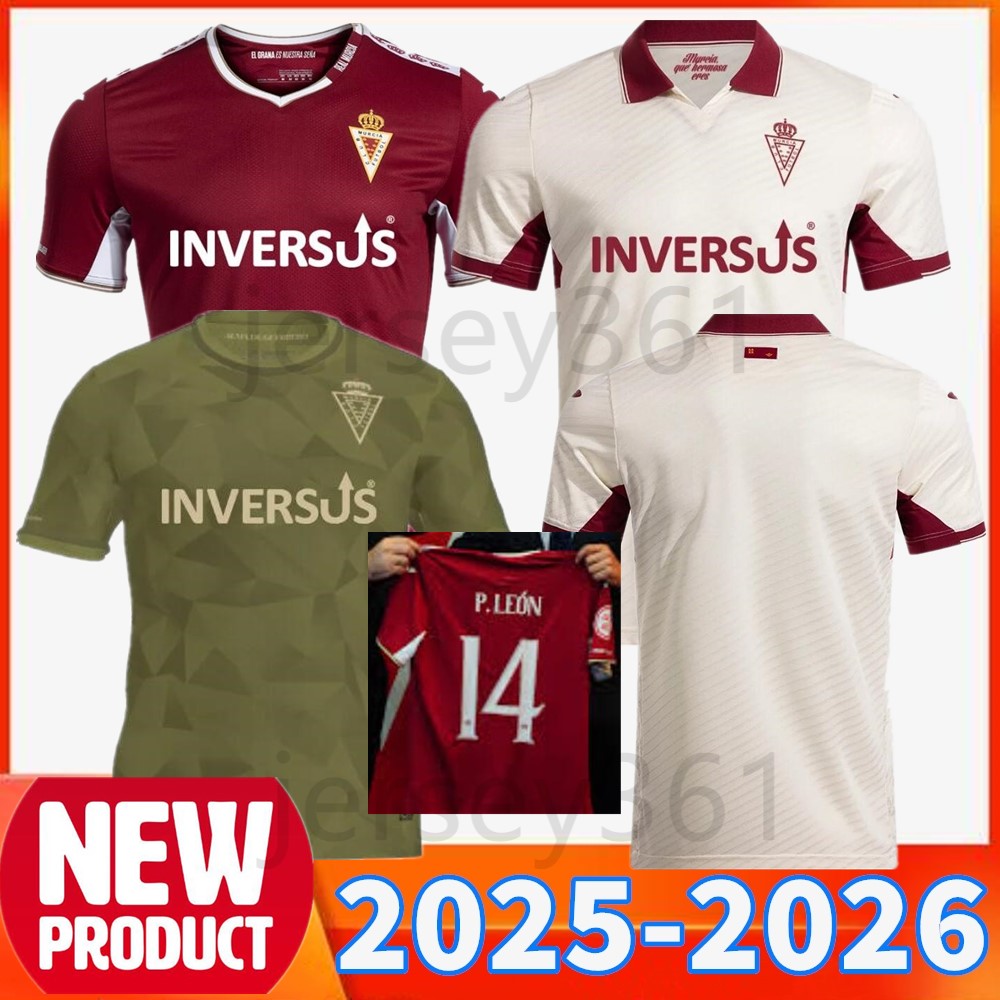 2025 2026 Real Murcia Soccer Jerseys Camisetas de futbol 25 26 Murcia jersey A.MARIN J.C.REAL CRISTO home away third football shirt uniforms