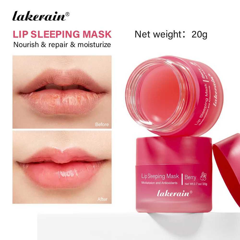Lakerain 4-color sleeping lipstick reduces lip lines removes dead skin and naturally enhances compound moisturizing and hydration W250407